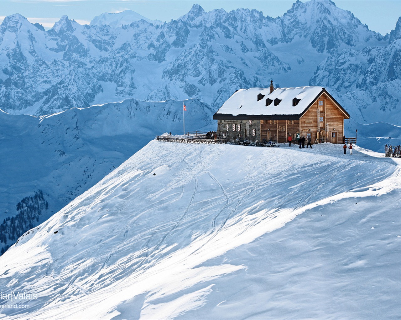 Swiss fond d'écran de neige en hiver #23 - 1280x1024
