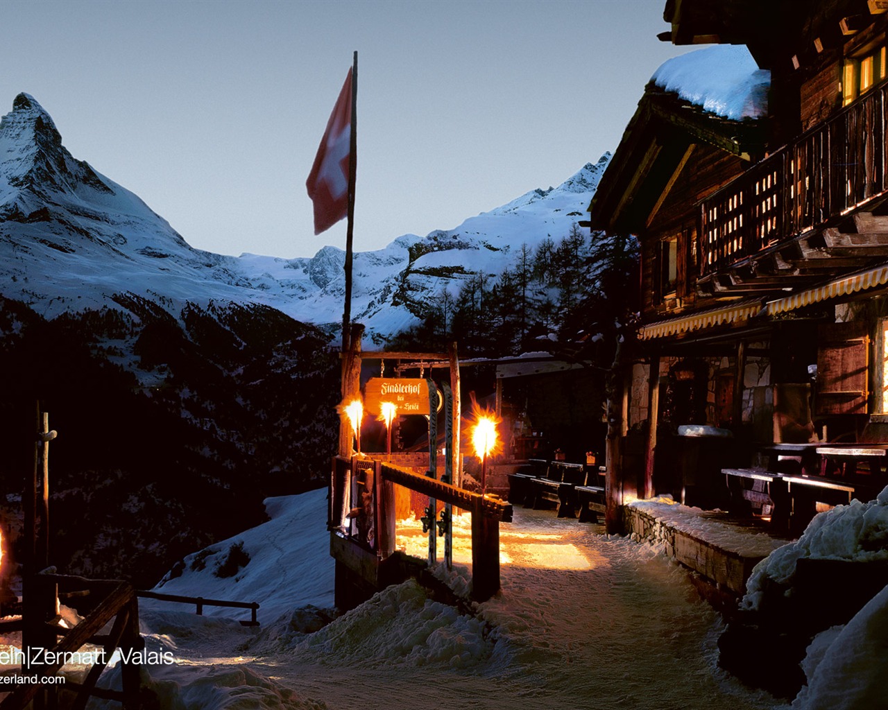 Swiss fond d'écran de neige en hiver #24 - 1280x1024