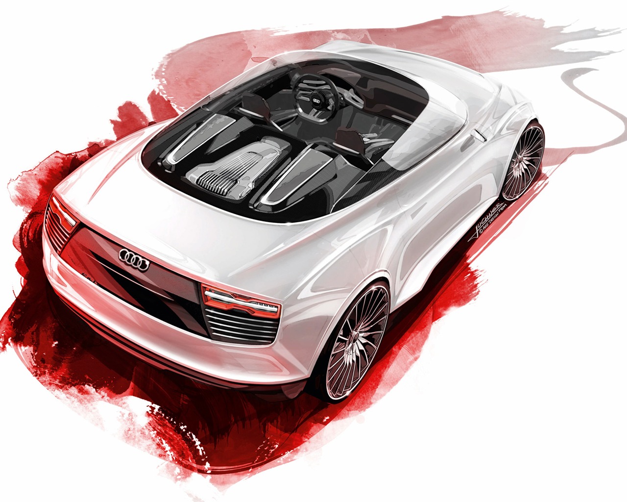 Concept Car Audi e-tron Spyder - 2010 HD Wallpaper #32 - 1280x1024