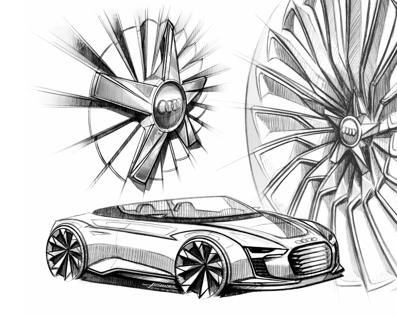 Concept Car de Audi e-tron Spyder - 2010 fondos de escritorio de alta definición #33 - 1280x1024