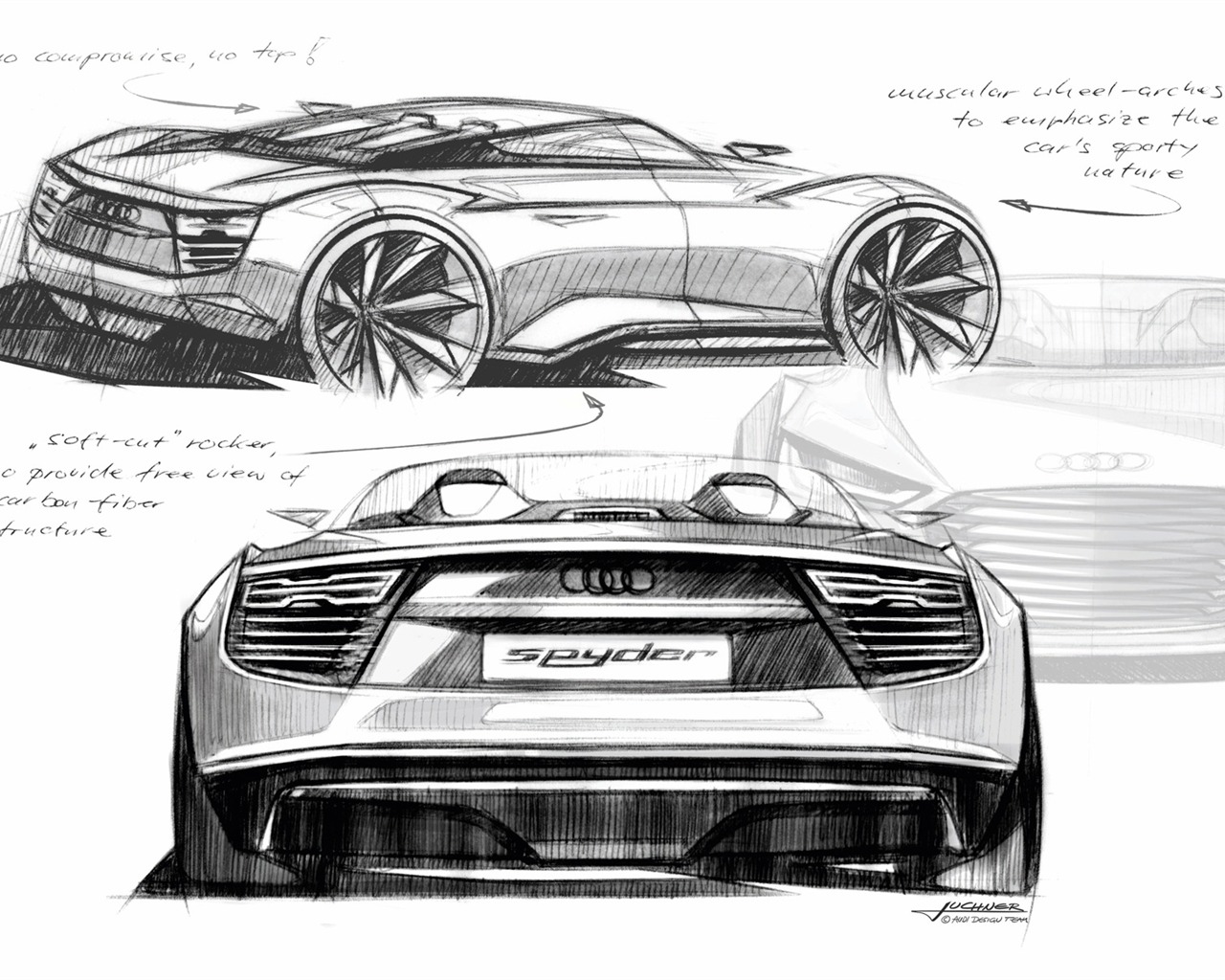 Concept Car de Audi e-tron Spyder - 2010 fondos de escritorio de alta definición #34 - 1280x1024