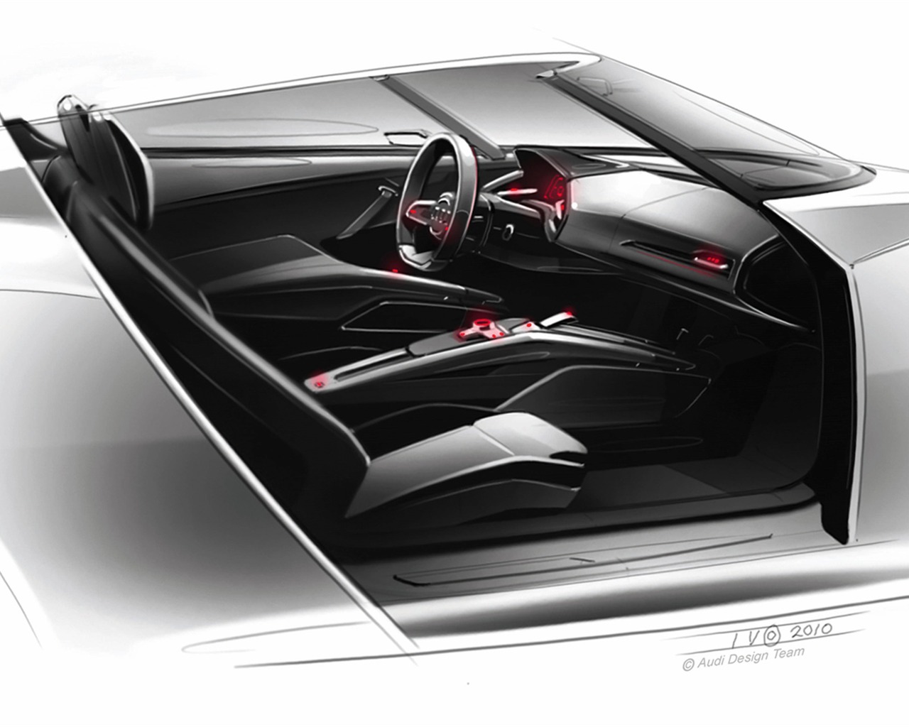 Concept Car de Audi e-tron Spyder - 2010 fondos de escritorio de alta definición #35 - 1280x1024