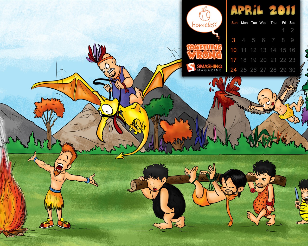 April 2011 Calendar Wallpaper (2) #1 - 1280x1024