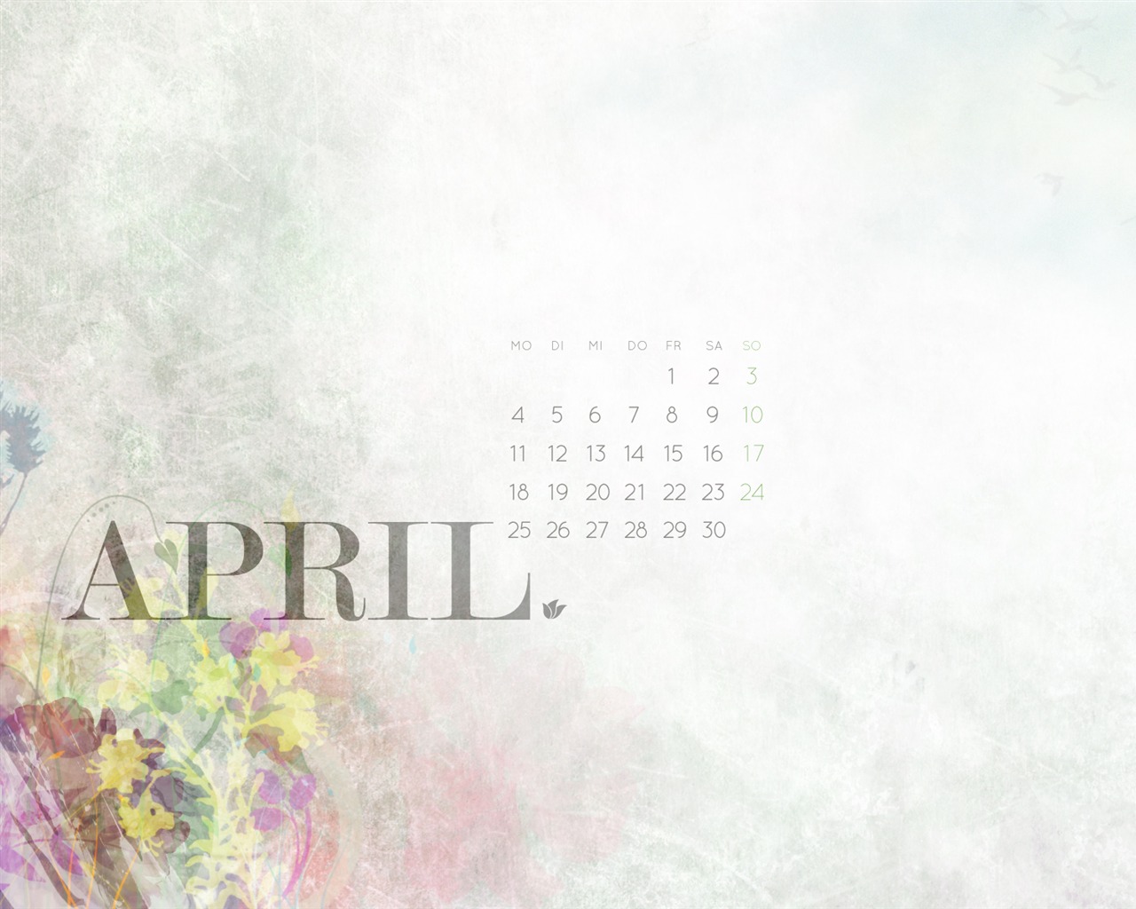 April 2011 Calendar Wallpaper (2) #8 - 1280x1024