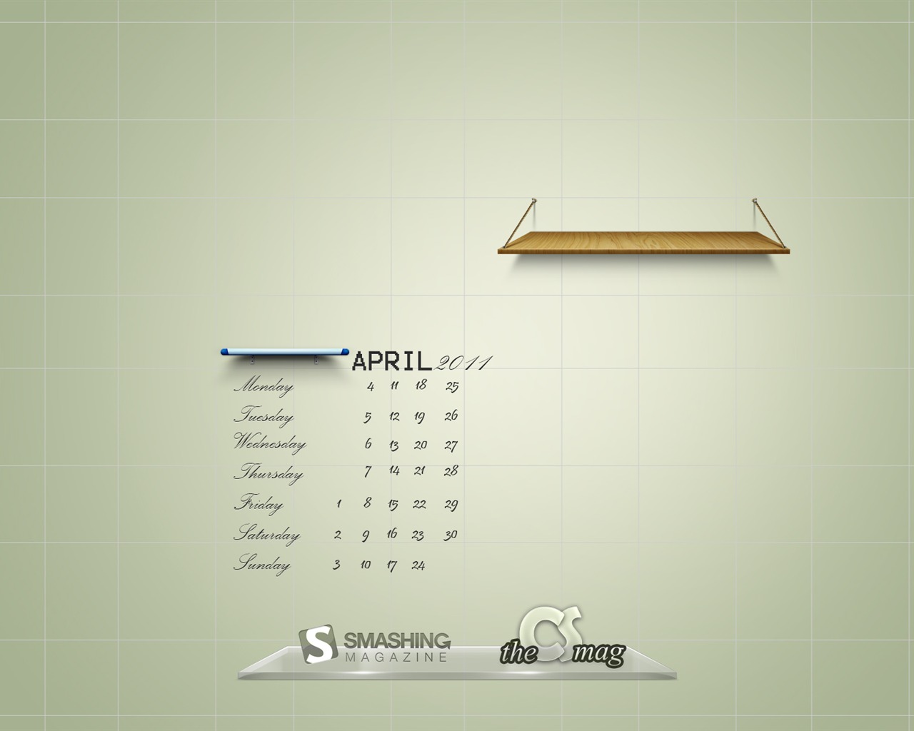 April 2011 Calendar Wallpaper (2) #12 - 1280x1024