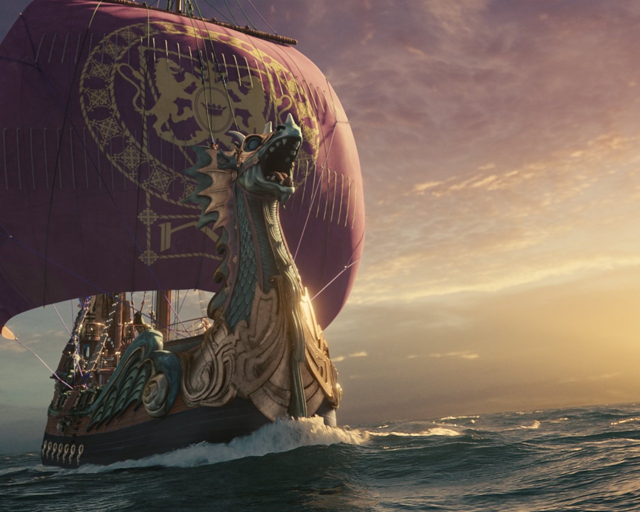 ナルニア国物語：夜明け踏むの壁紙の航海 #4 - 1280x1024