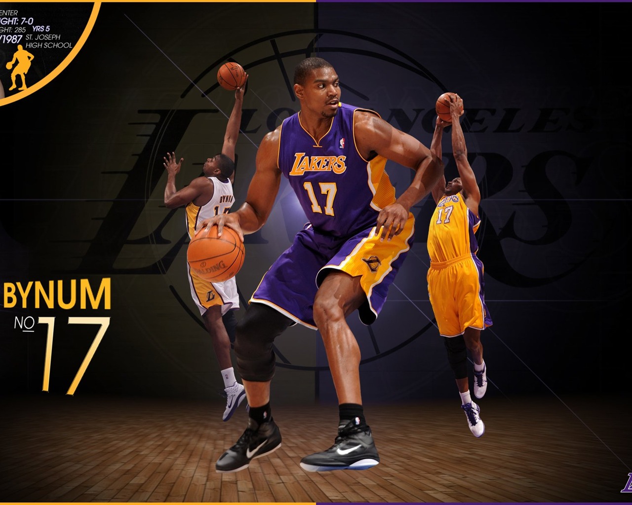 NBA 2010-11 temporada, Los Angeles Lakers Fondo de Pantalla #2 - 1280x1024