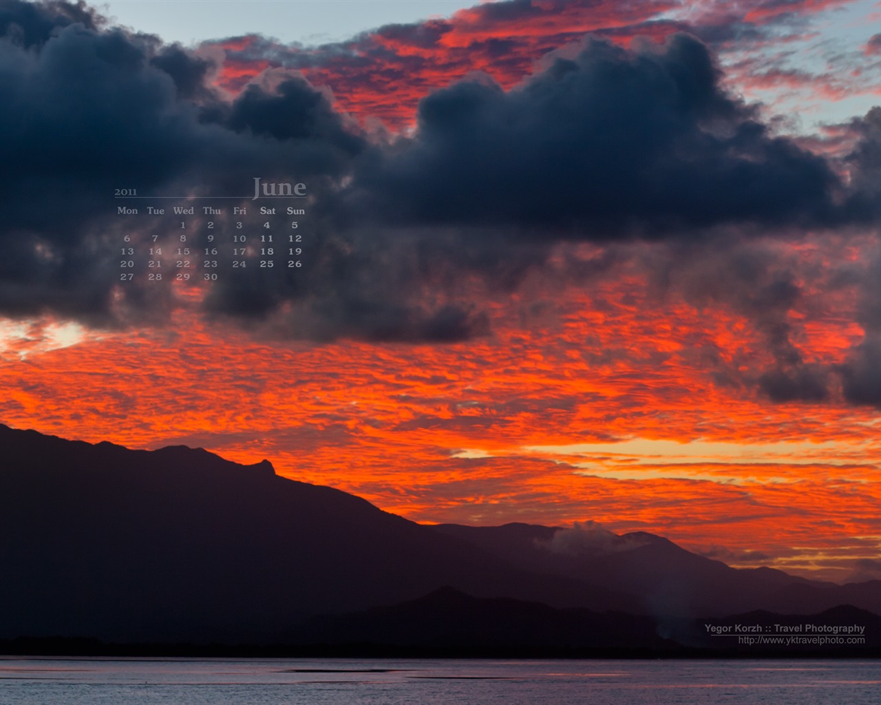 2011年6月 月曆壁紙(一) #6 - 1280x1024