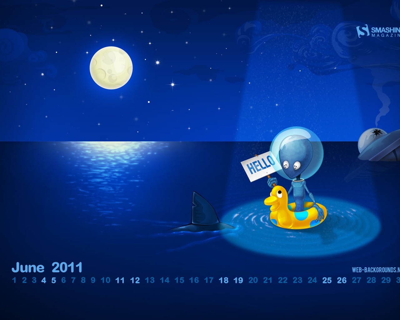 Juni 2011 Kalender Wallpaper (1) #19 - 1280x1024