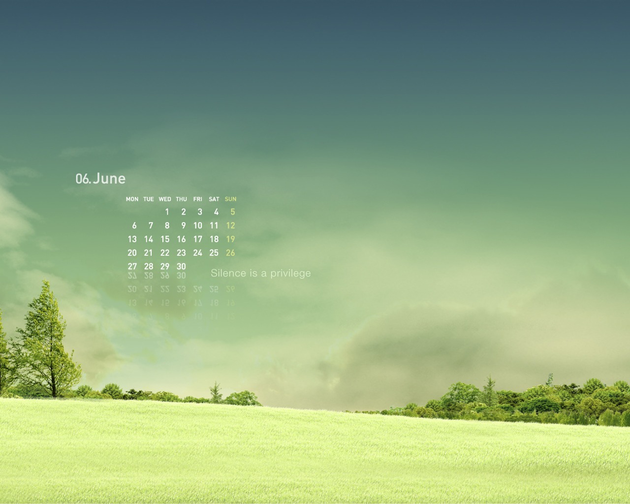 Juni 2011 Kalender Wallpaper (2) #8 - 1280x1024