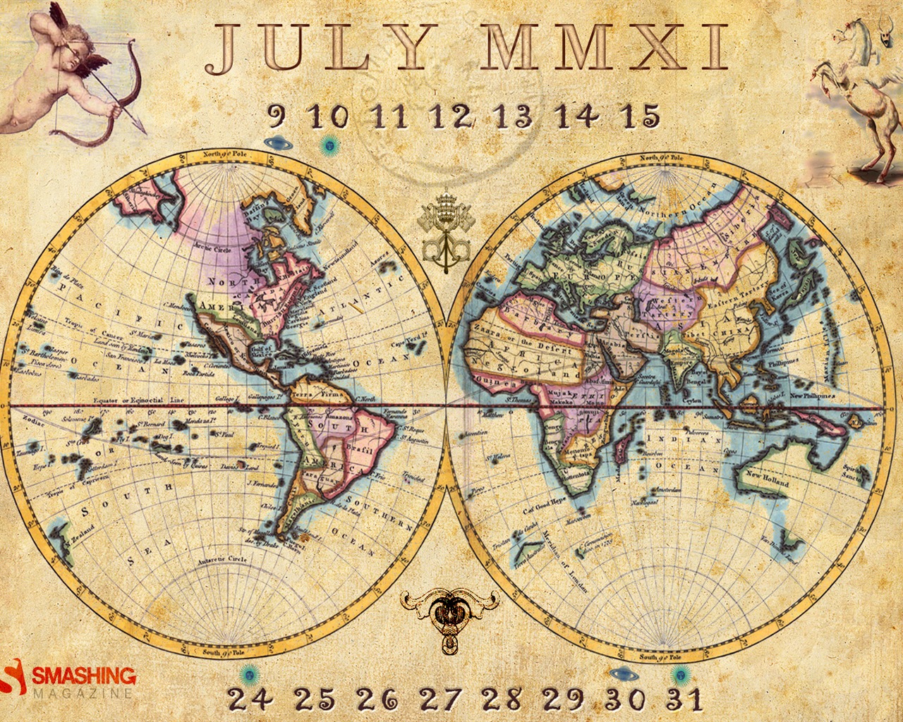 July 2011 Calendar Wallpaper (2) #9 - 1280x1024