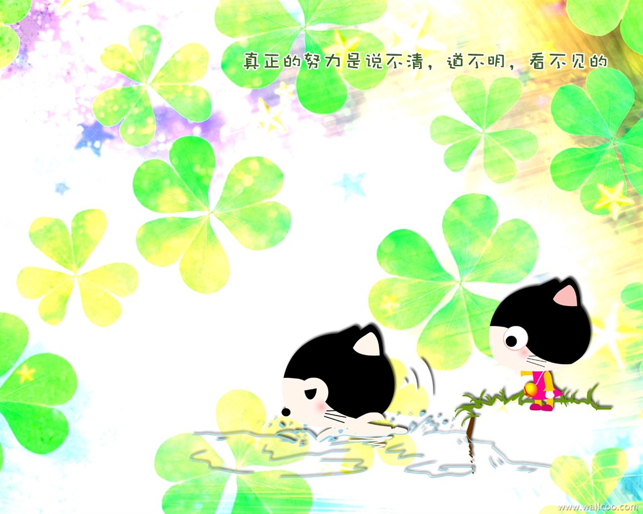 赤ちゃん猫漫画の壁紙（2） #19 - 1280x1024
