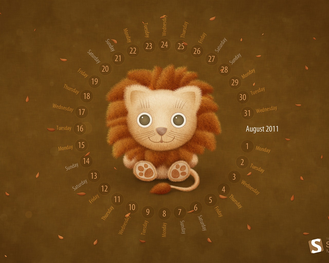 2011年8月 月曆壁紙(二) #3 - 1280x1024