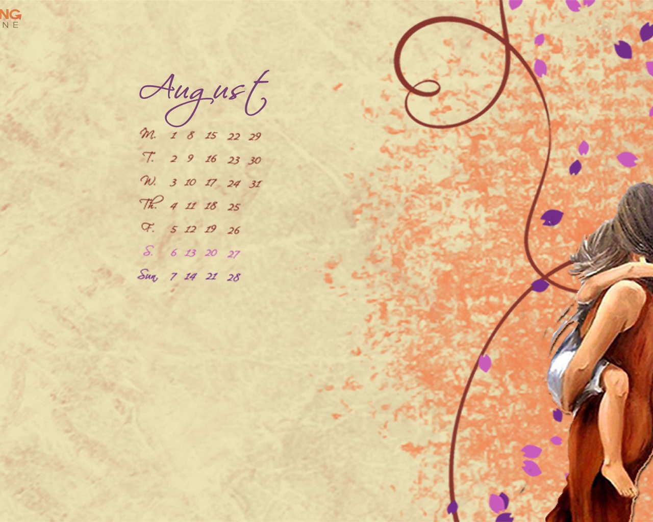 August 2011 calendar wallpaper (2) #13 - 1280x1024