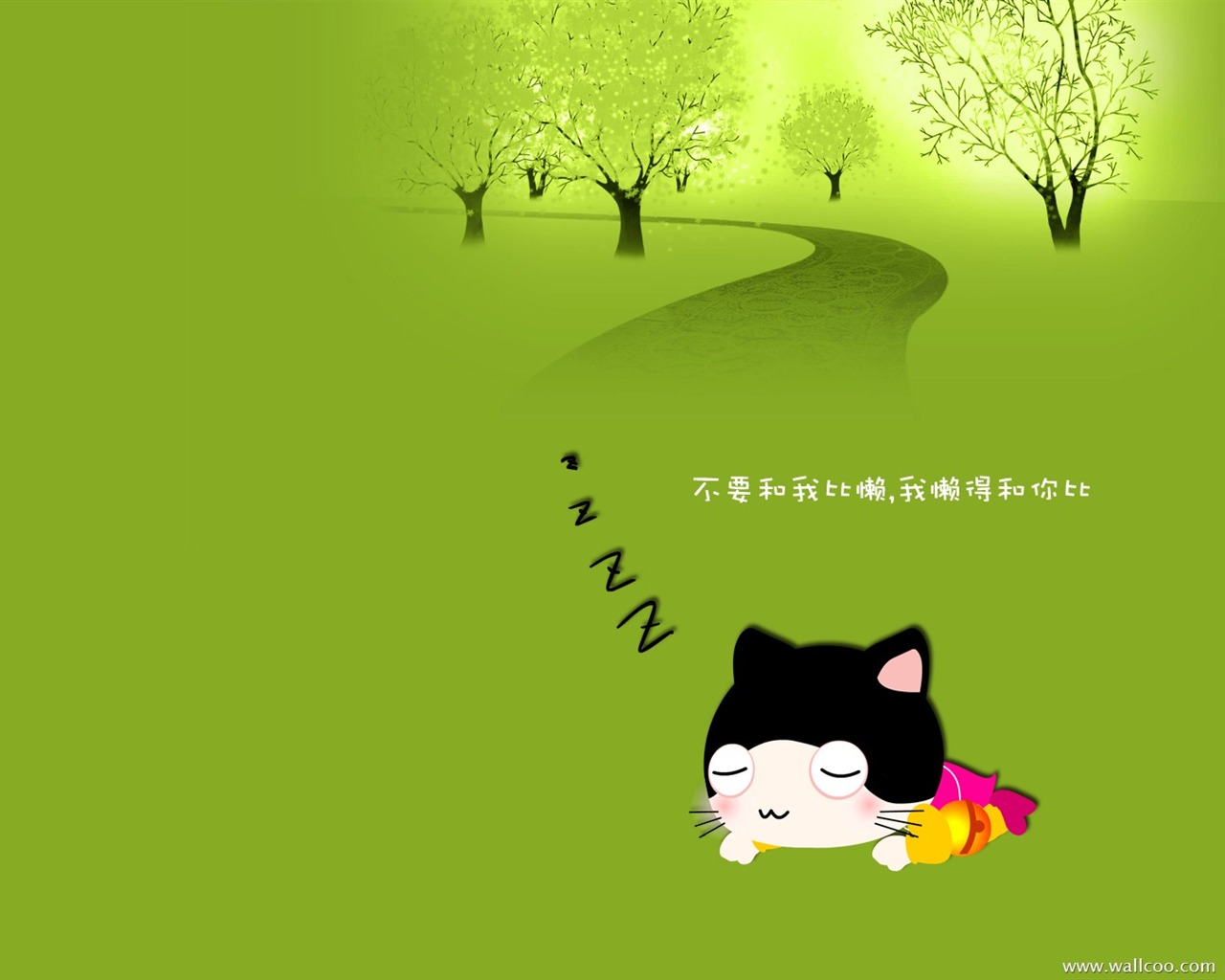 貓咪寶貝 卡通壁紙(四) #8 - 1280x1024