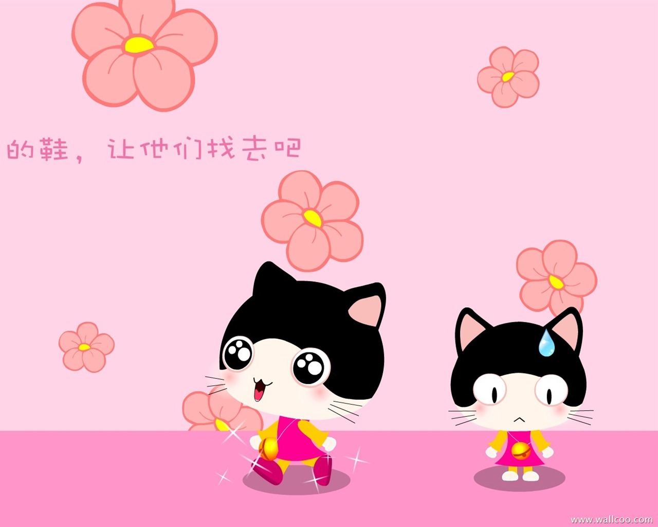 Baby cat cartoon wallpaper (5) #11 - 1280x1024