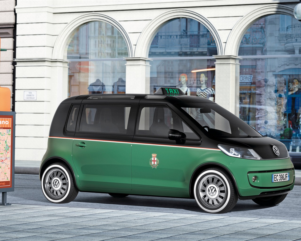 Concept Car Volkswagen Milano Taxi - 2010 HD wallpapers #3 - 1280x1024