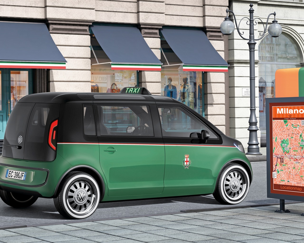 Concept Car Volkswagen Milano Taxi - 2010 fondos de pantalla HD #4 - 1280x1024