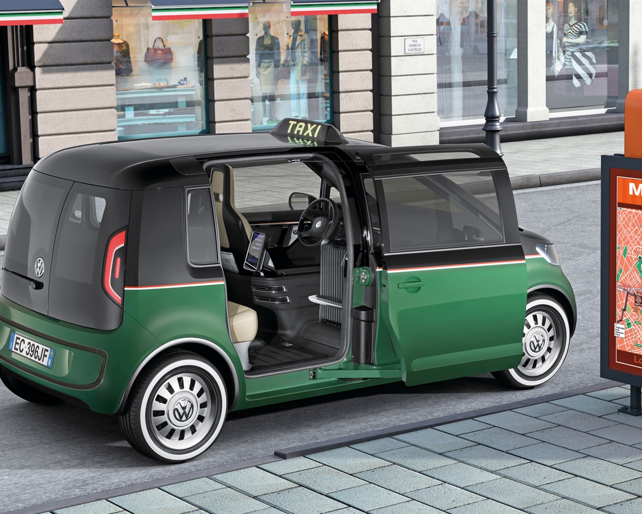 Volkswagen Concept Car Milano Taxi - 2010 HD tapety na plochu #8 - 1280x1024