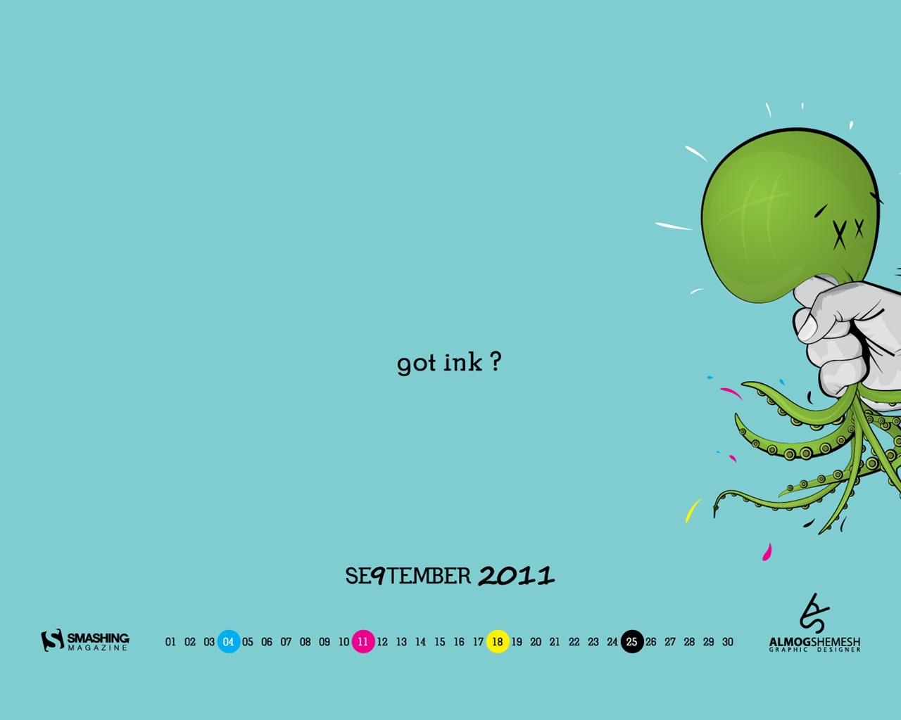 September 2011 Kalender Wallpaper (1) #16 - 1280x1024