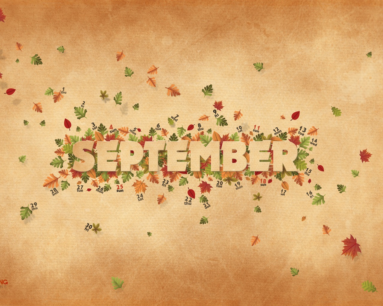 September 2011 Calendar Wallpaper (2) #12 - 1280x1024