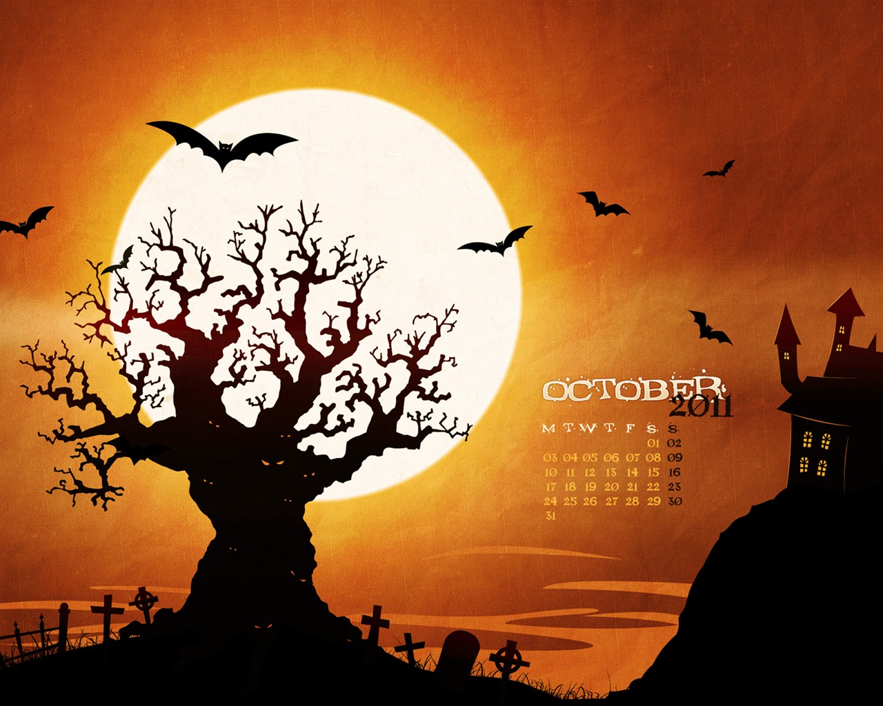 Oktober 2011 Kalender Wallpaper (1) #14 - 1280x1024