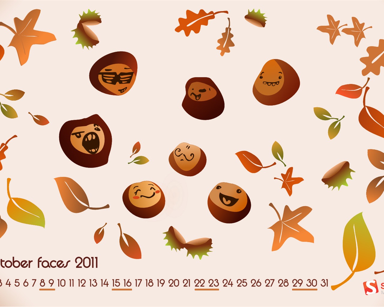 10 2011 Calendario Wallpaper (2) #5 - 1280x1024
