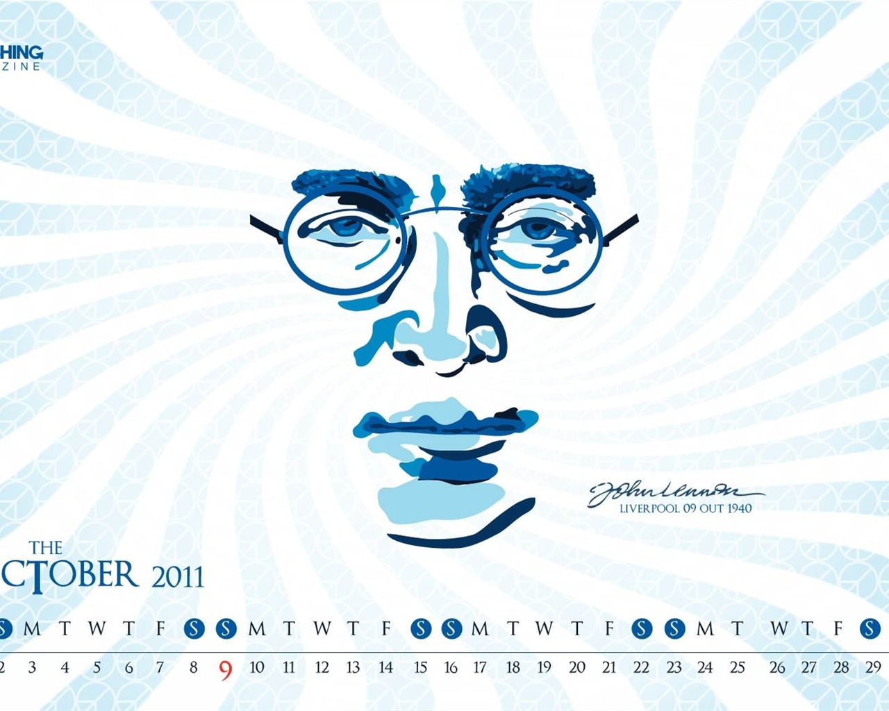10 2011 Calendario Wallpaper (2) #12 - 1280x1024