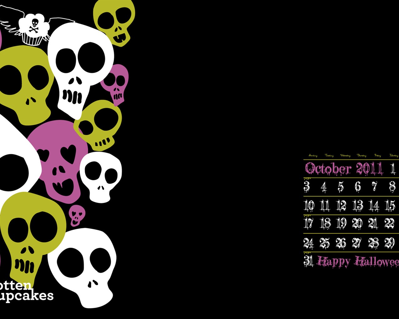 October 2011 Calendar Wallpaper (2) #14 - 1280x1024