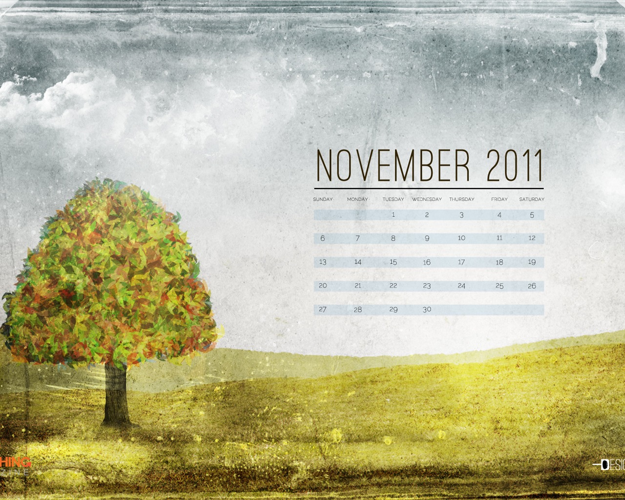 November 2011 Kalender Wallpaper (2) #4 - 1280x1024