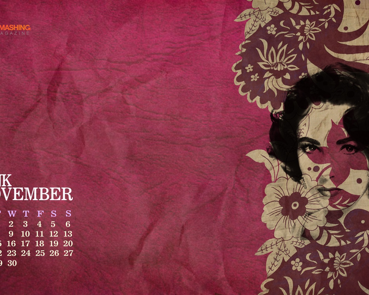 Novembre 2011 Calendar Wallpaper (2) #7 - 1280x1024