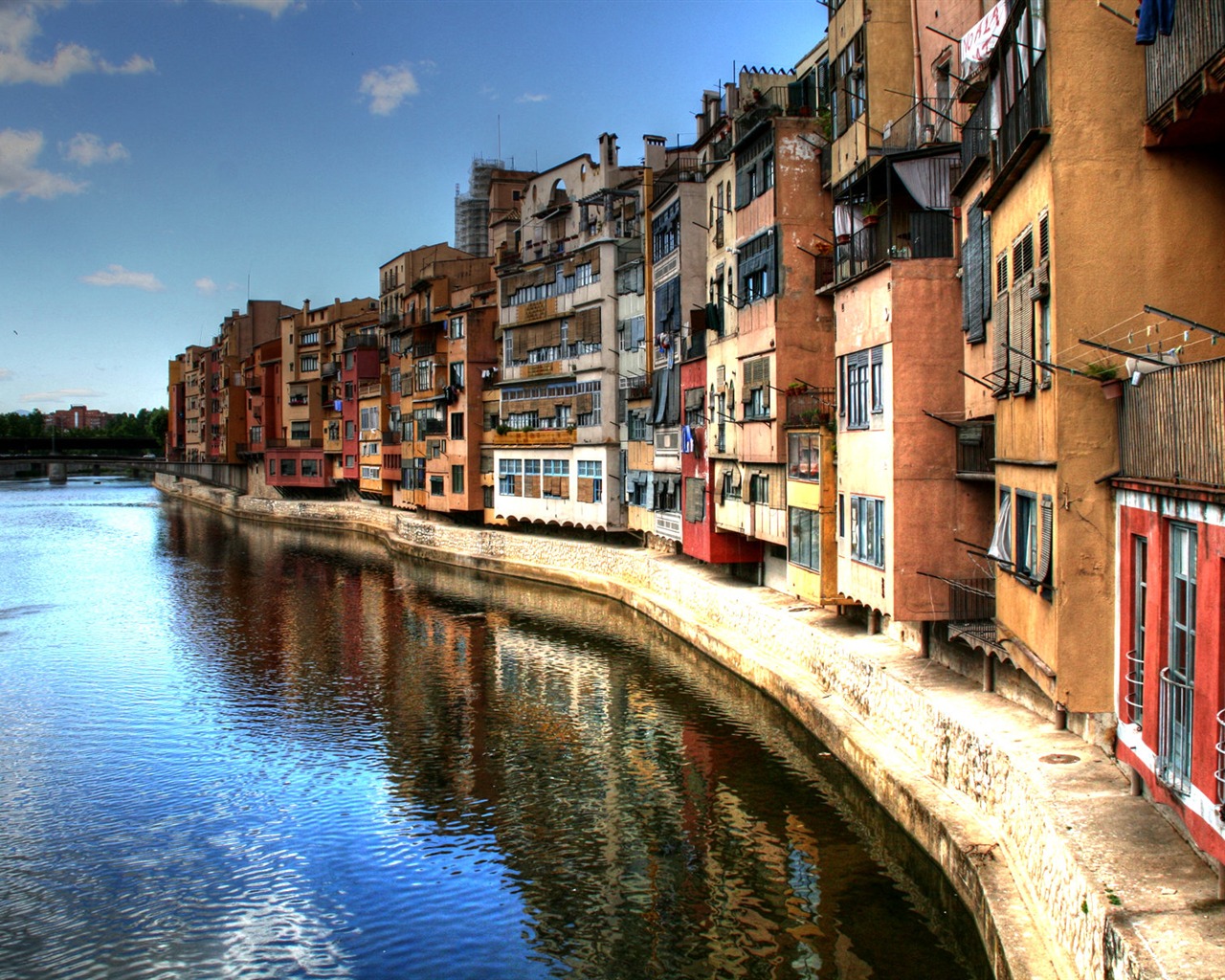 Spanien Girona HDR-Stil Hintergrundbilder #1 - 1280x1024