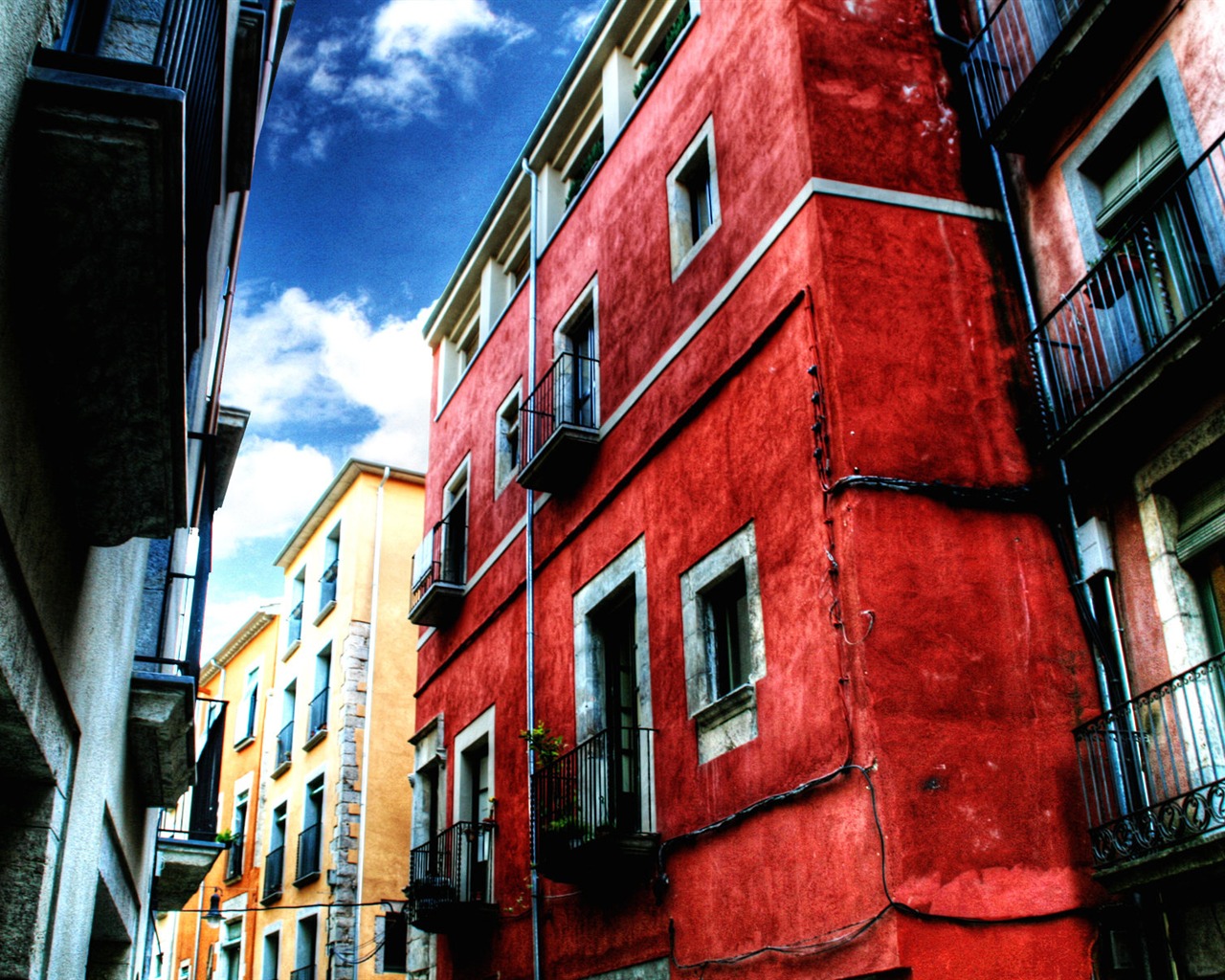 Spanien Girona HDR-Stil Hintergrundbilder #4 - 1280x1024