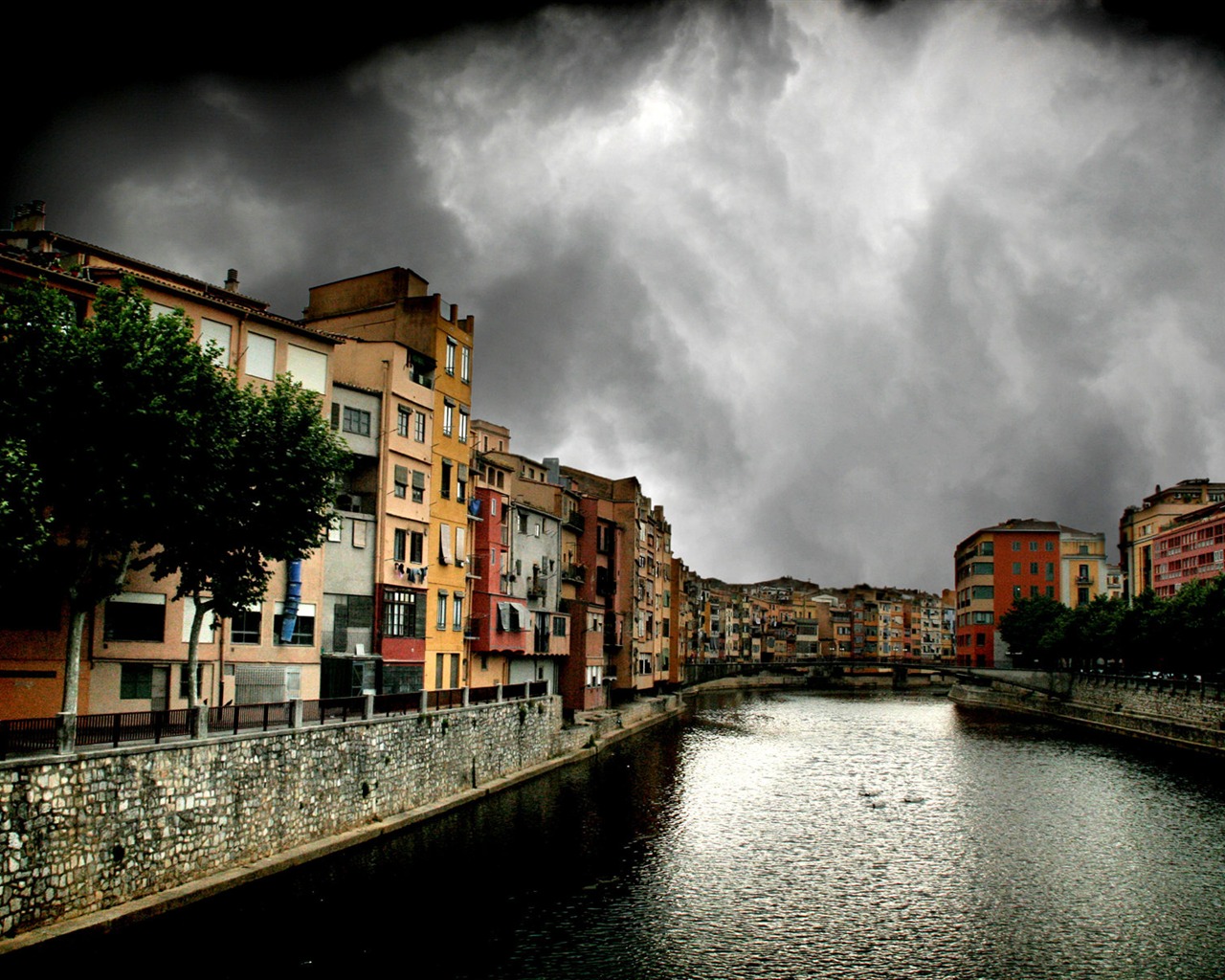 Spanien Girona HDR-Stil Hintergrundbilder #8 - 1280x1024