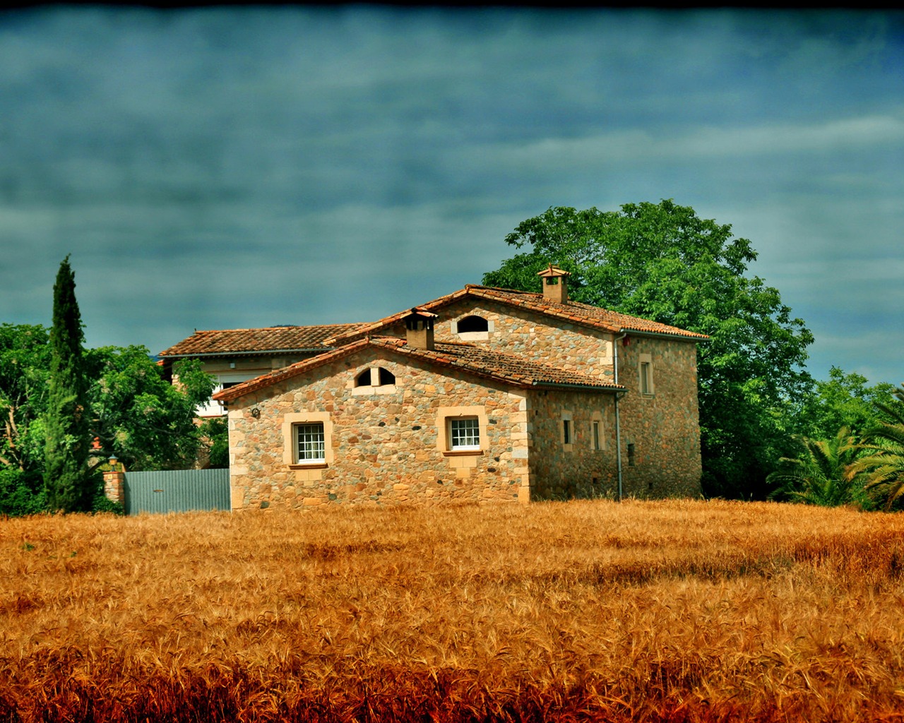 Španělsko Girona HDR-styl tapety #10 - 1280x1024