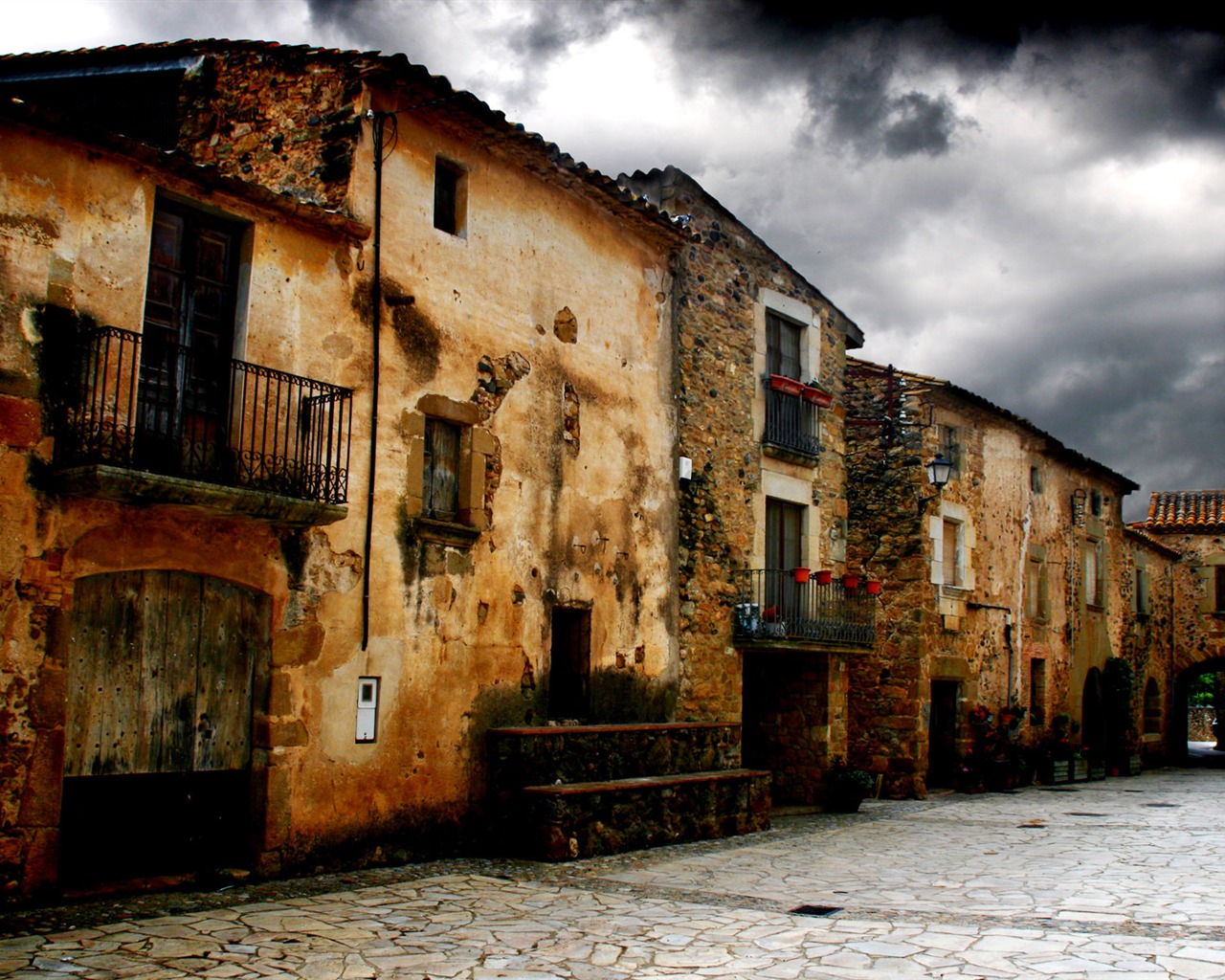 Spanien Girona HDR-Stil Hintergrundbilder #11 - 1280x1024