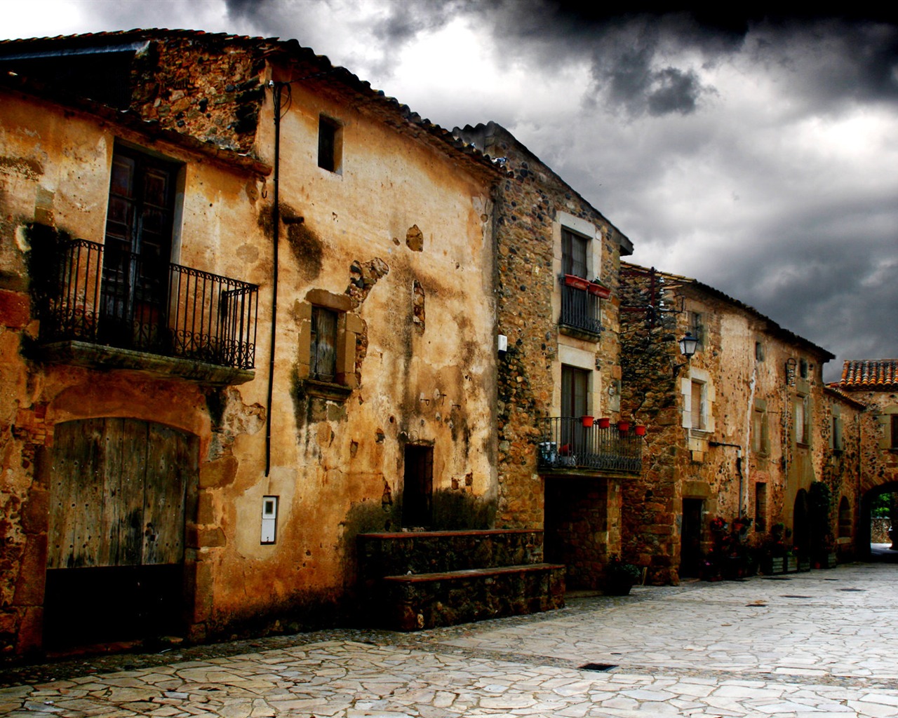 Španělsko Girona HDR-styl tapety #11 - 1280x1024