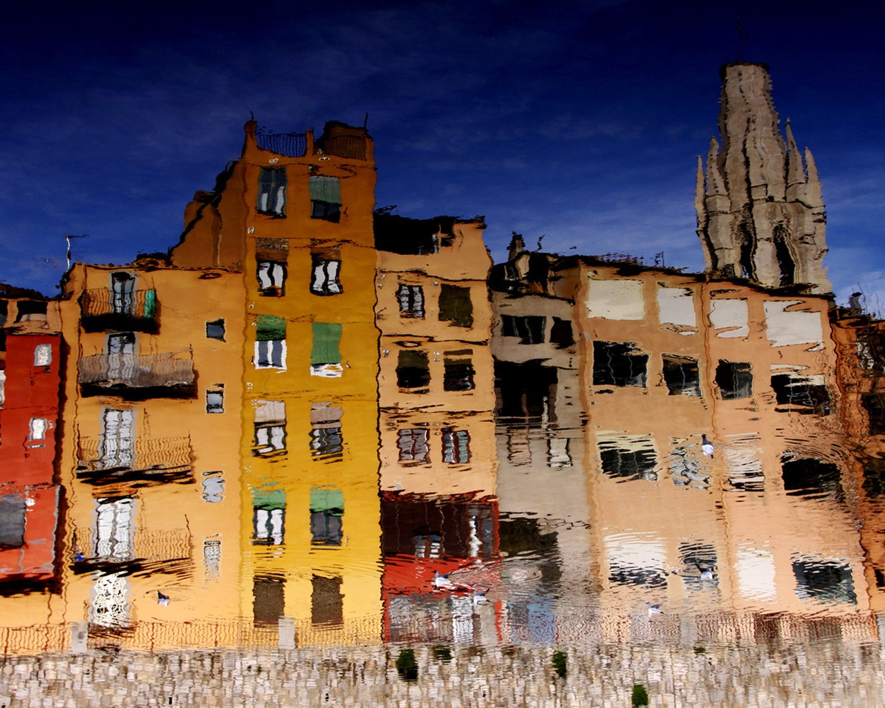 Španělsko Girona HDR-styl tapety #18 - 1280x1024