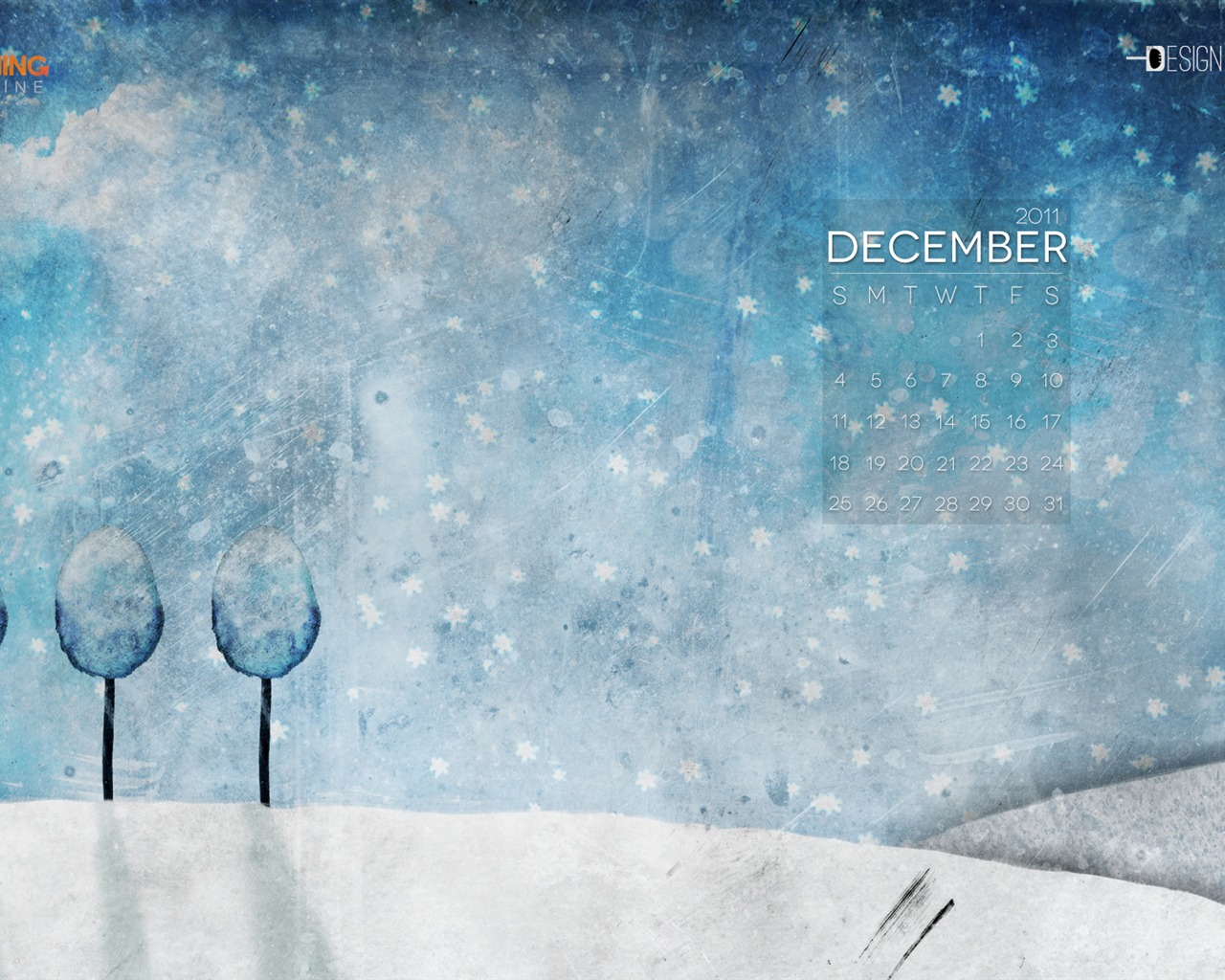 2011年12月 月曆壁紙(一) #3 - 1280x1024