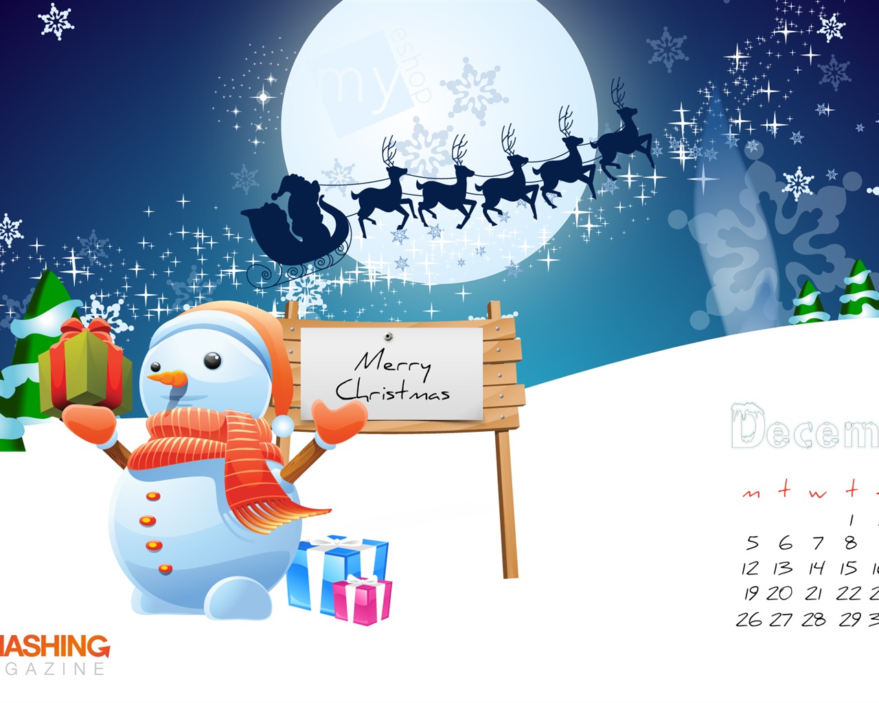 Dezember 2011 Kalender Wallpaper (2) #4 - 1280x1024