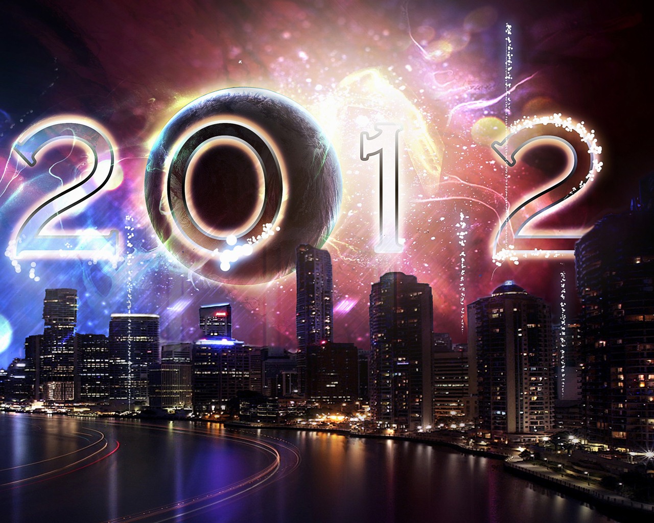 2012 New Year wallpapers (1) #1 - 1280x1024