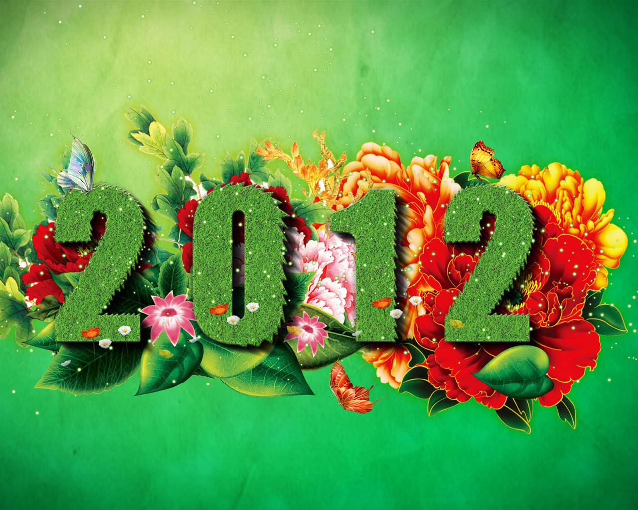 2012 New Year wallpapers (1) #19 - 1280x1024