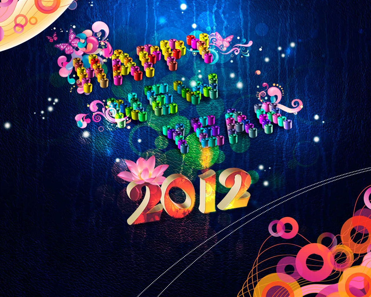 2012 New Year wallpapers (2) #3 - 1280x1024