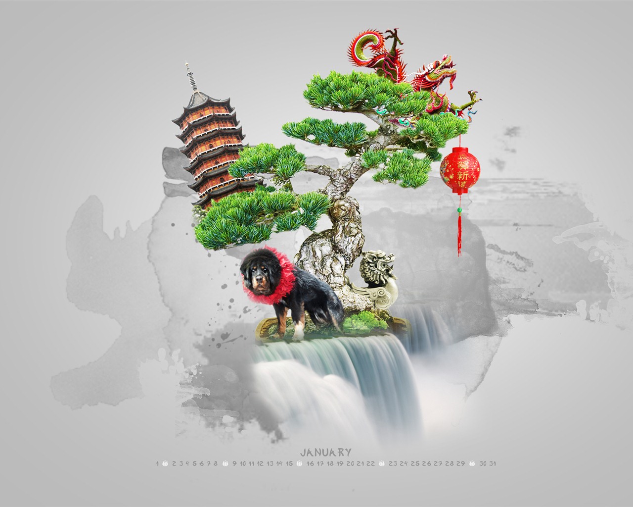 Januar 2012 Kalender Wallpapers #5 - 1280x1024