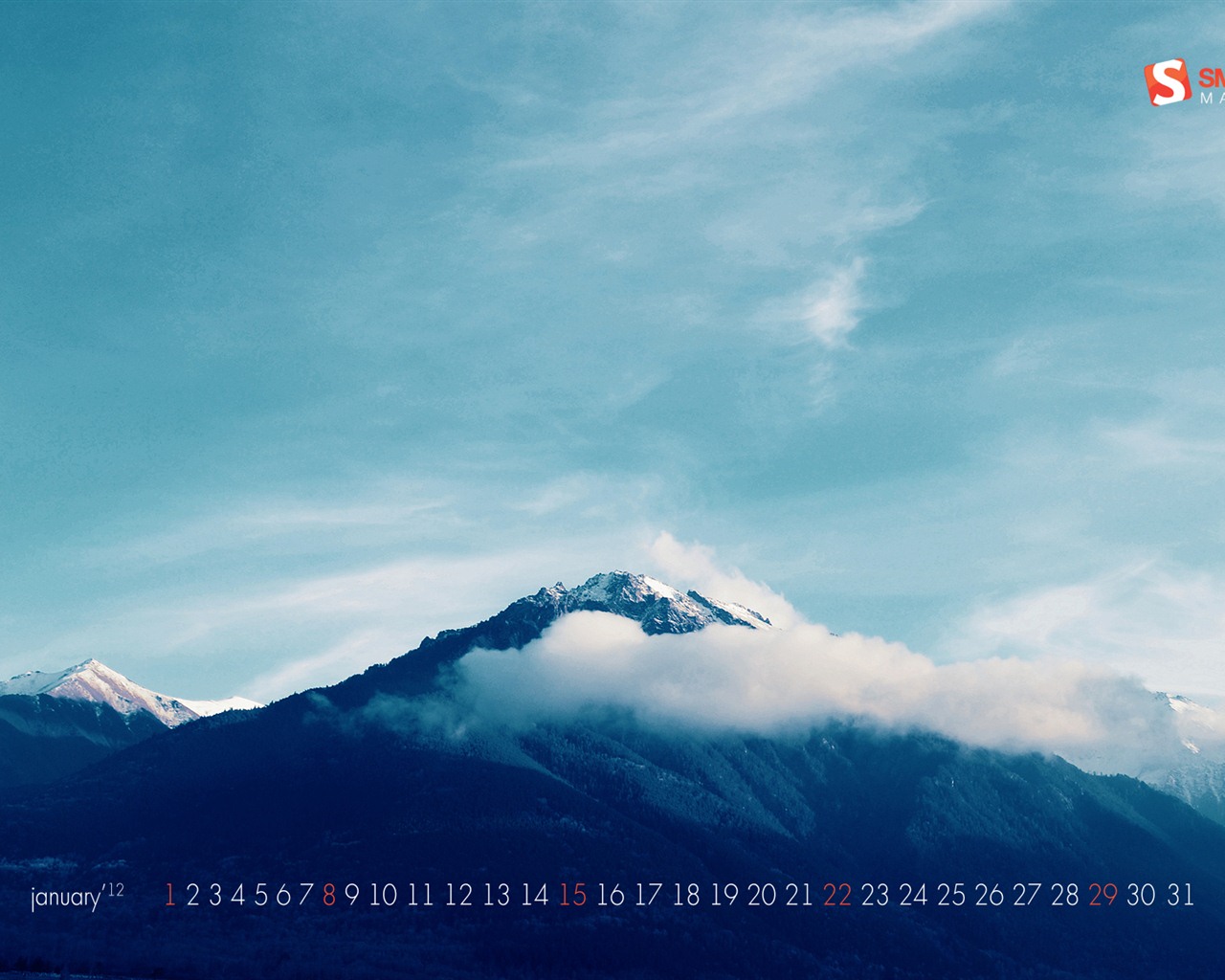 Januar 2012 Kalender Wallpapers #7 - 1280x1024