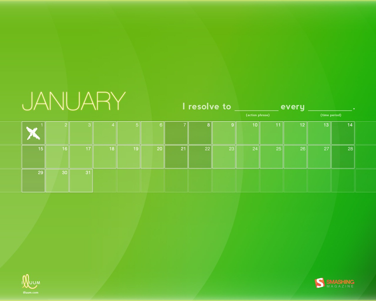 January 2012 Calendar Wallpapers #14 - 1280x1024