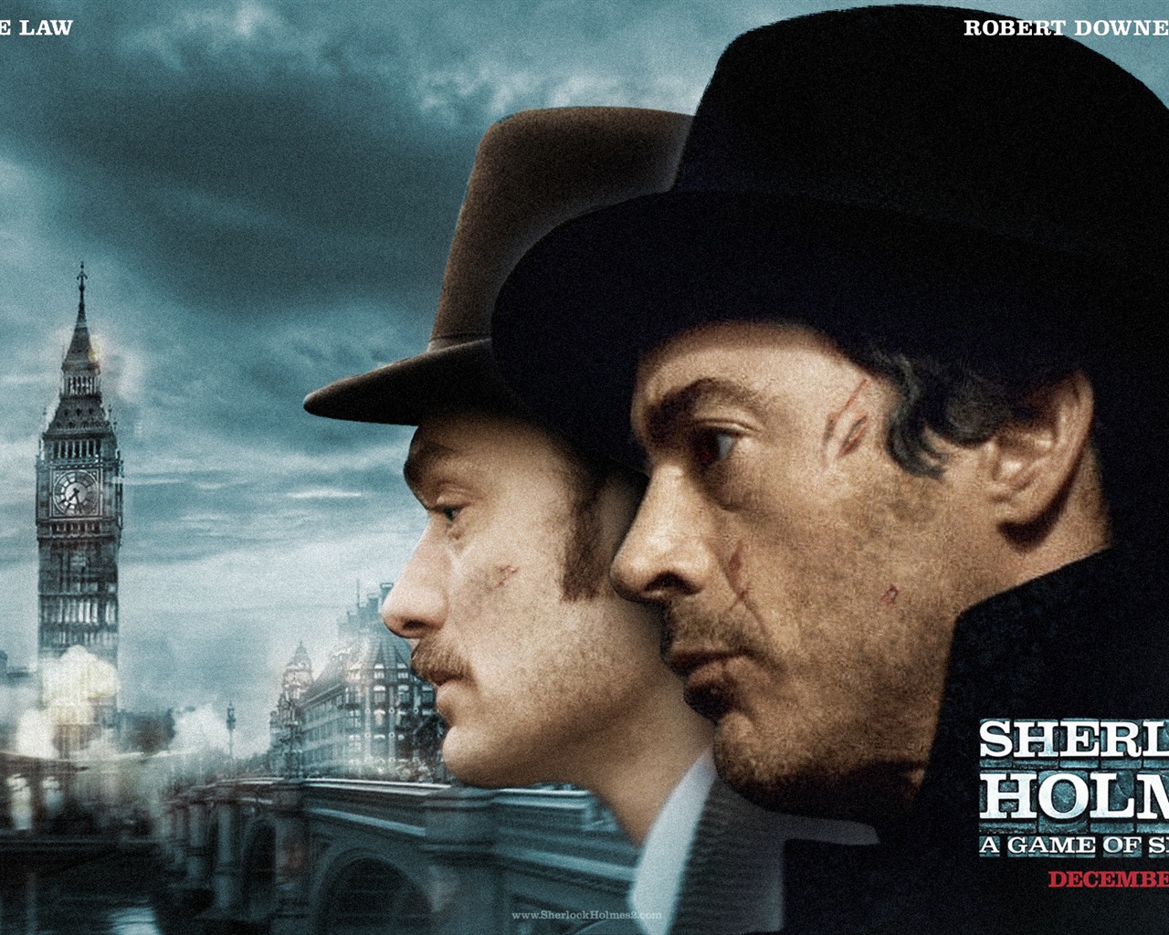 Sherlock Holmes: un jeu de fonds d'écran HD Ombres #11 - 1280x1024