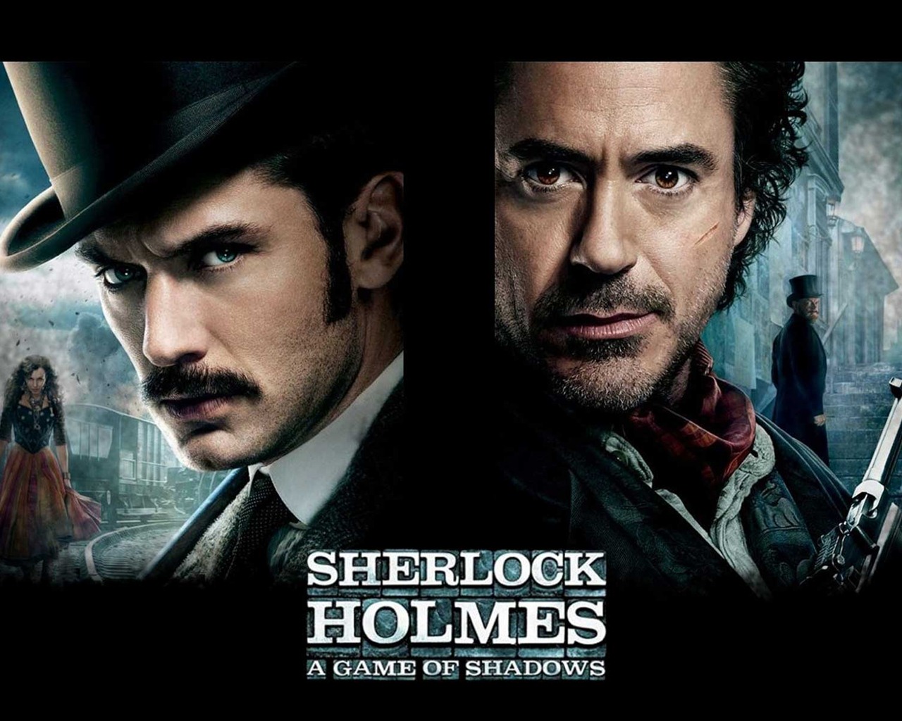 Sherlock Holmes: un jeu de fonds d'écran HD Ombres #12 - 1280x1024