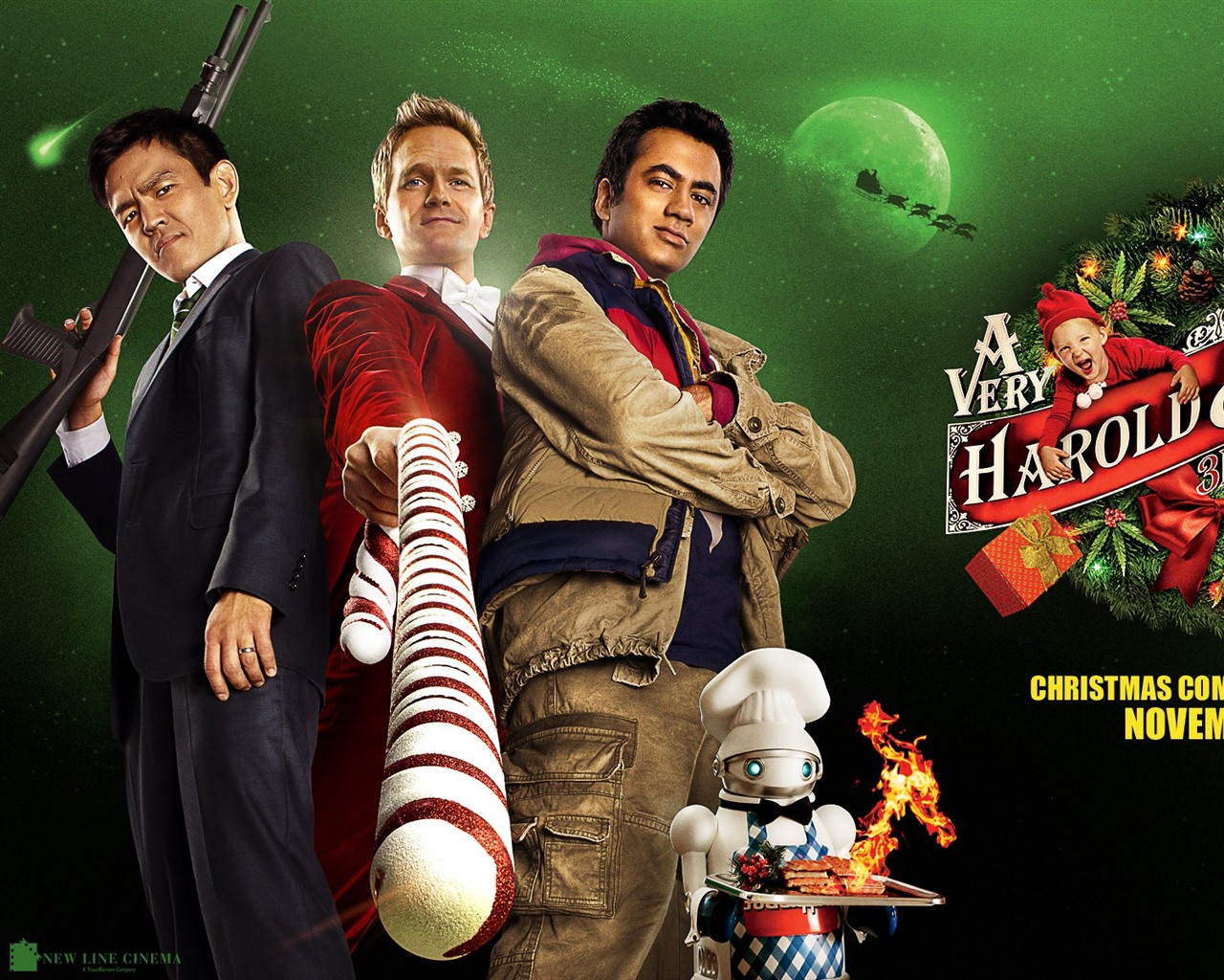 A Very Harold & Kumar Christmas 尋堡奇遇3 高清壁紙 #2 - 1280x1024