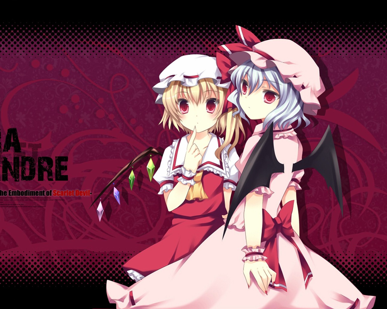 Touhou projekt karikatura HD tapety na plochu #8 - 1280x1024